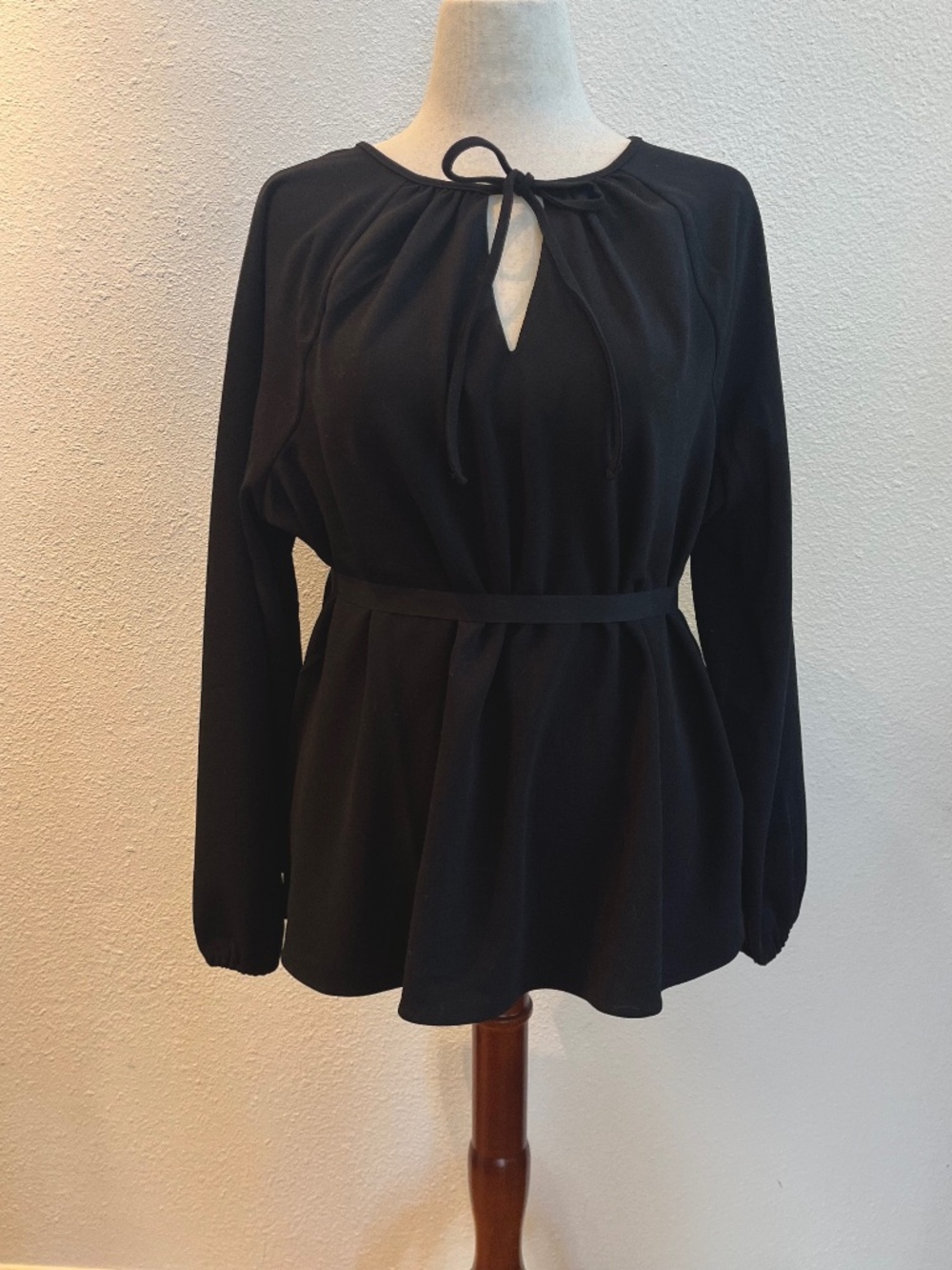 Alfani Women's Black Peasant Blouse/Tunic - Size XL - NWOT